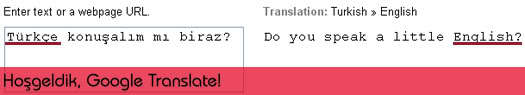 Hoşgeldik, Google Translate!
